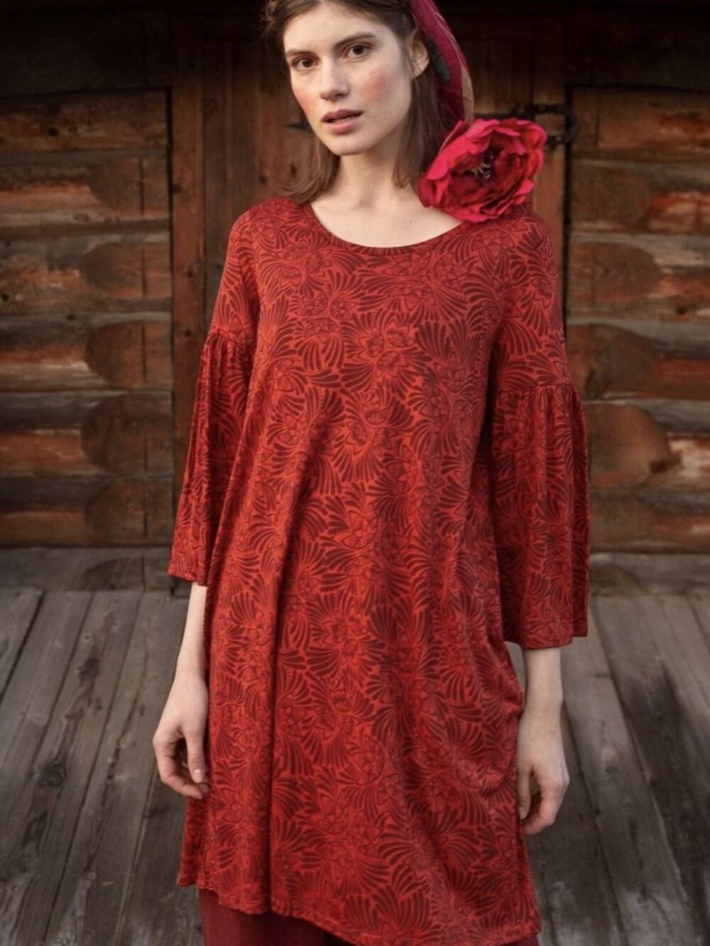 Gudrun Sjoden Bell Sleeve Tunic Dress